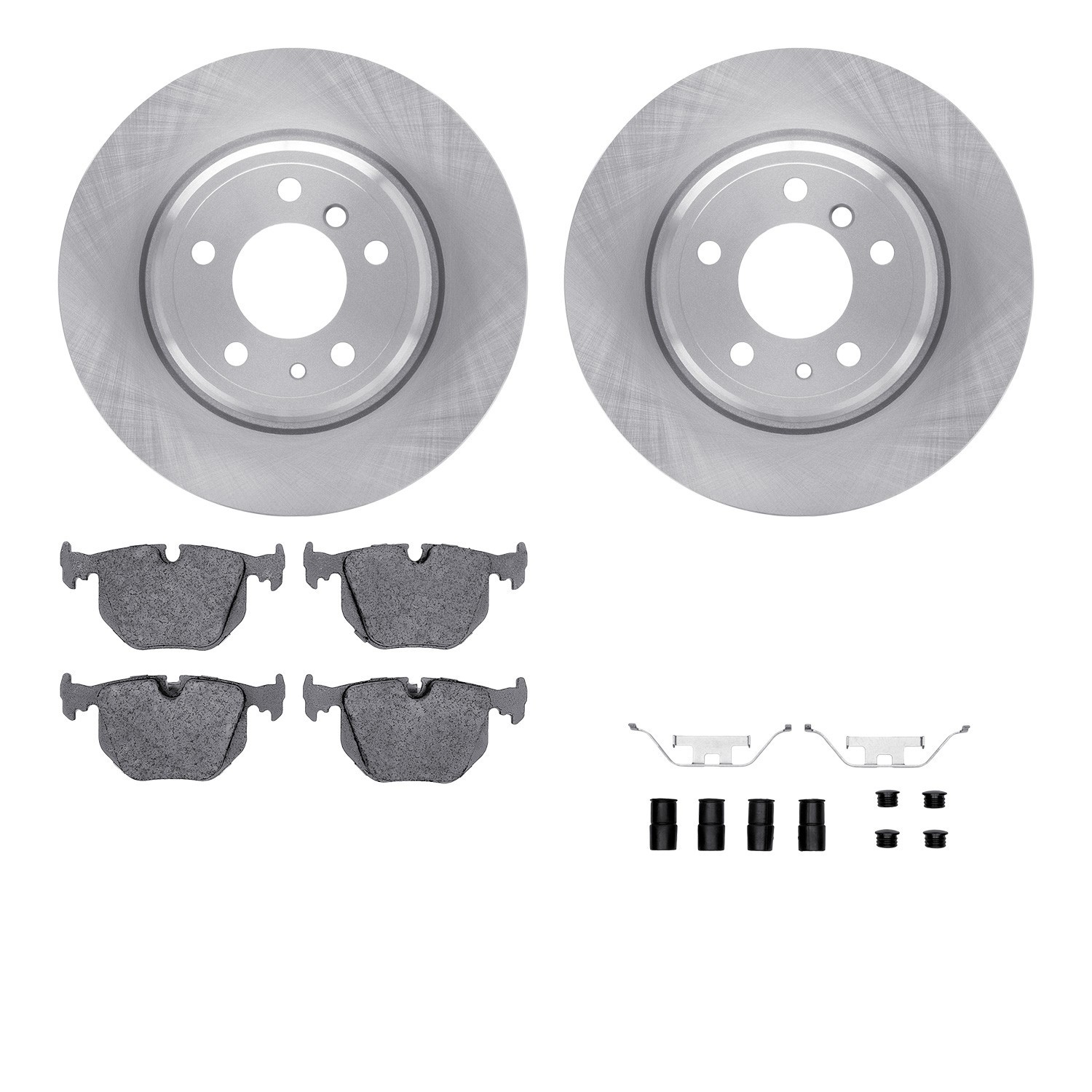 DYN 6512-31254 DFC Brake Rotor with 5000 Brake Pads and Hardware Kit