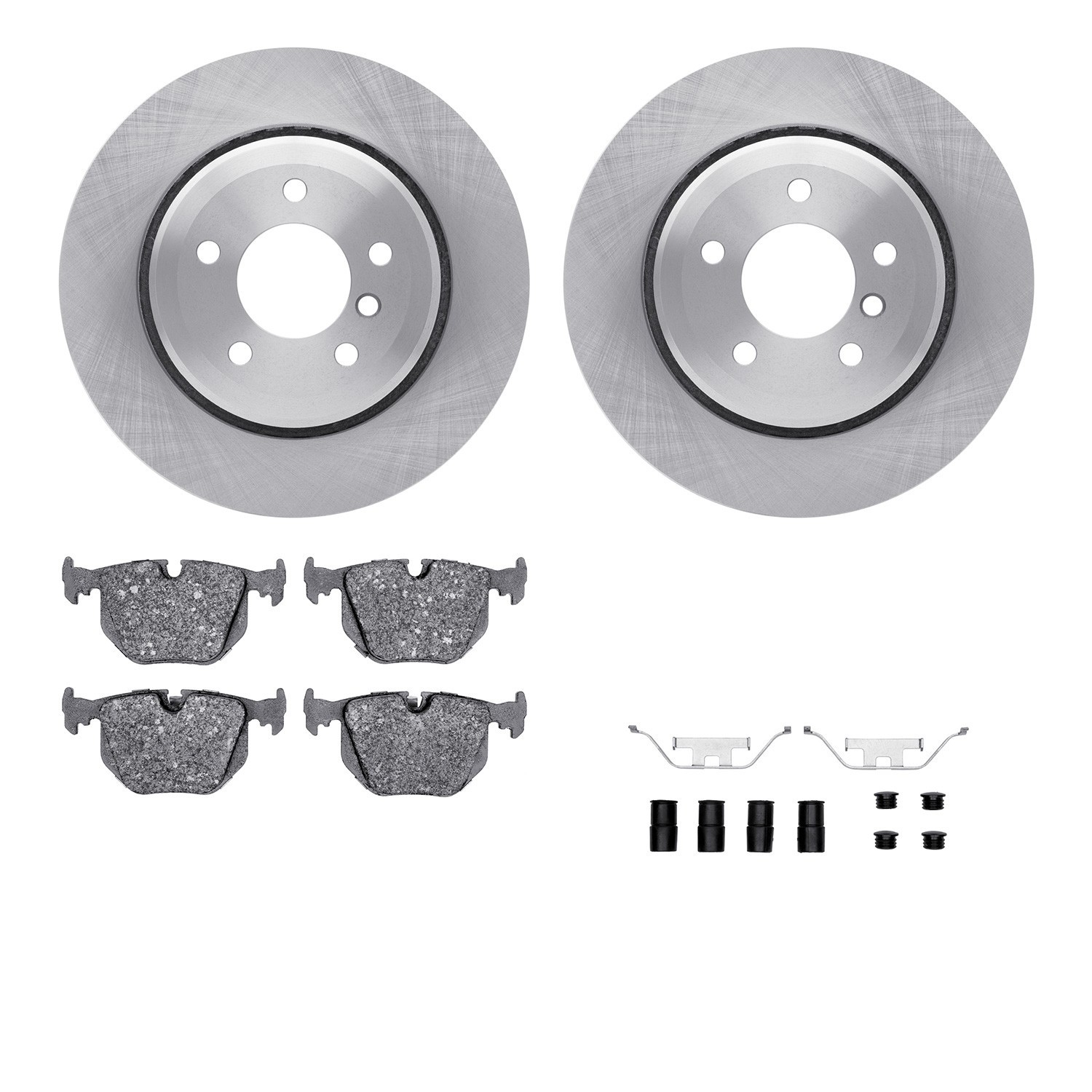 DYN 6512-31346 DFC Brake Rotor with 5000 Brake Pads and Hardware Kit