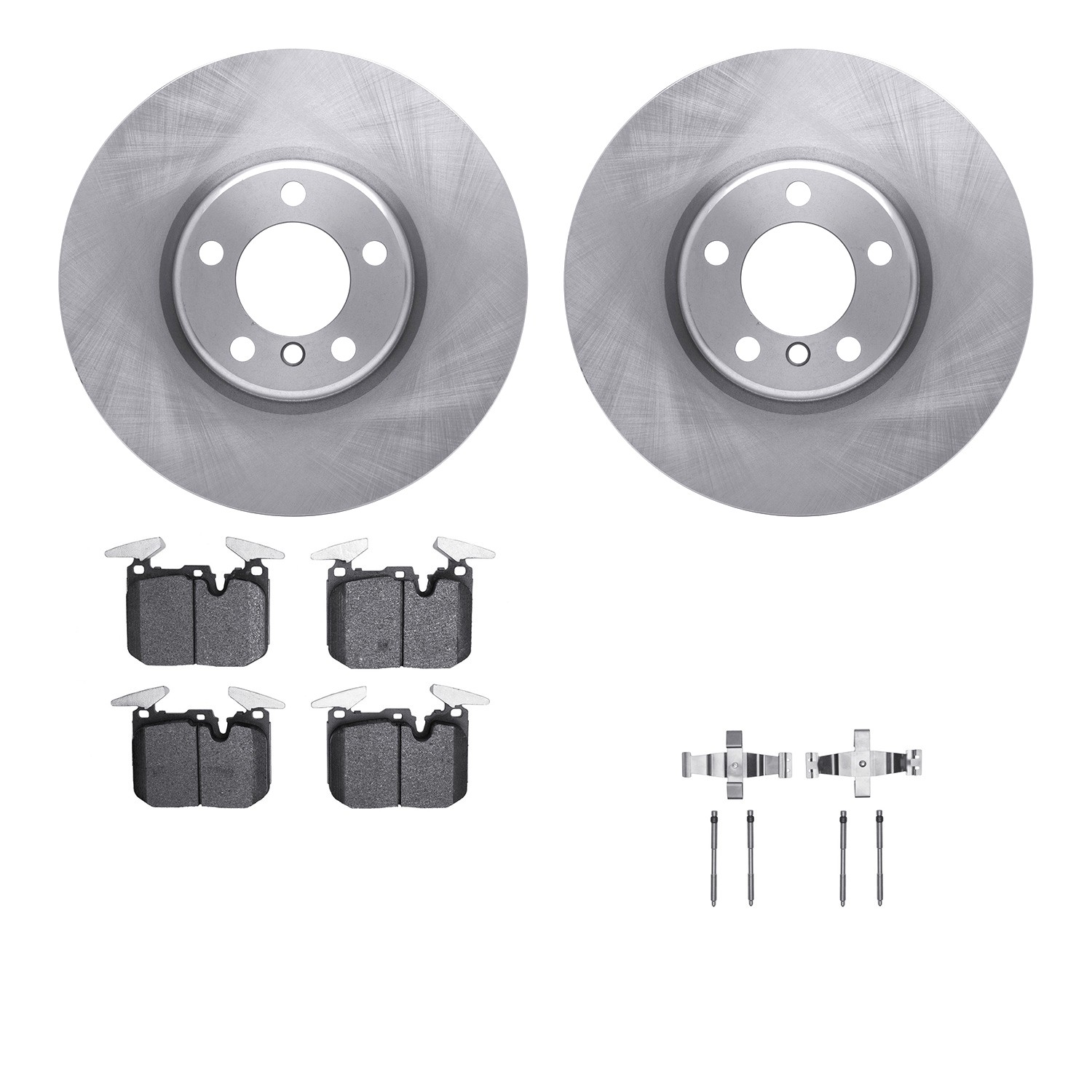 DYN 6512-31555 DFC Brake Rotor with 5000 Brake Pads and Hardware Kit