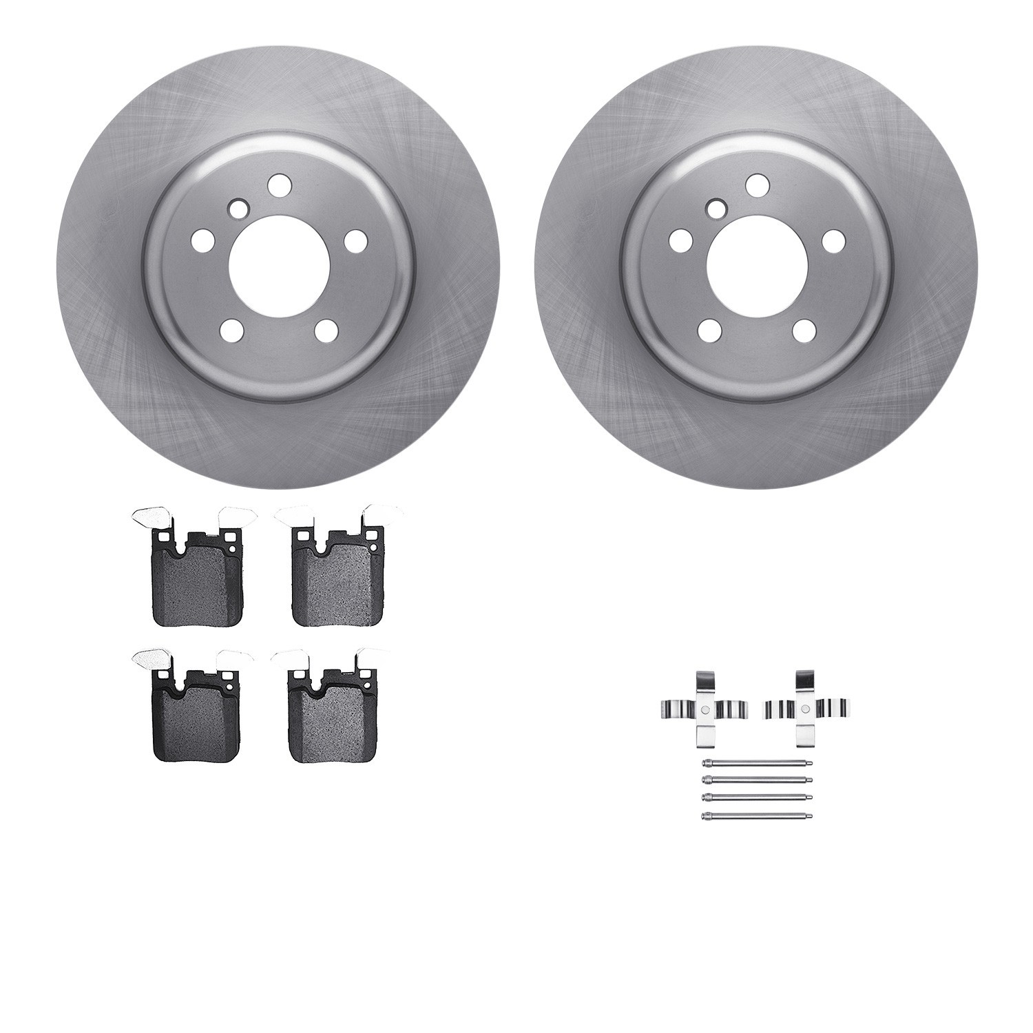 DYN 6512-31593 DFC Brake Rotor with 5000 Brake Pads and Hardware Kit