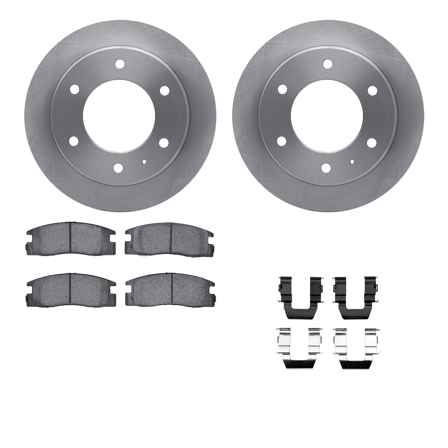 DYN 6512-37021 DFC Brake Rotor with 5000 Brake Pads and Hardware Kit