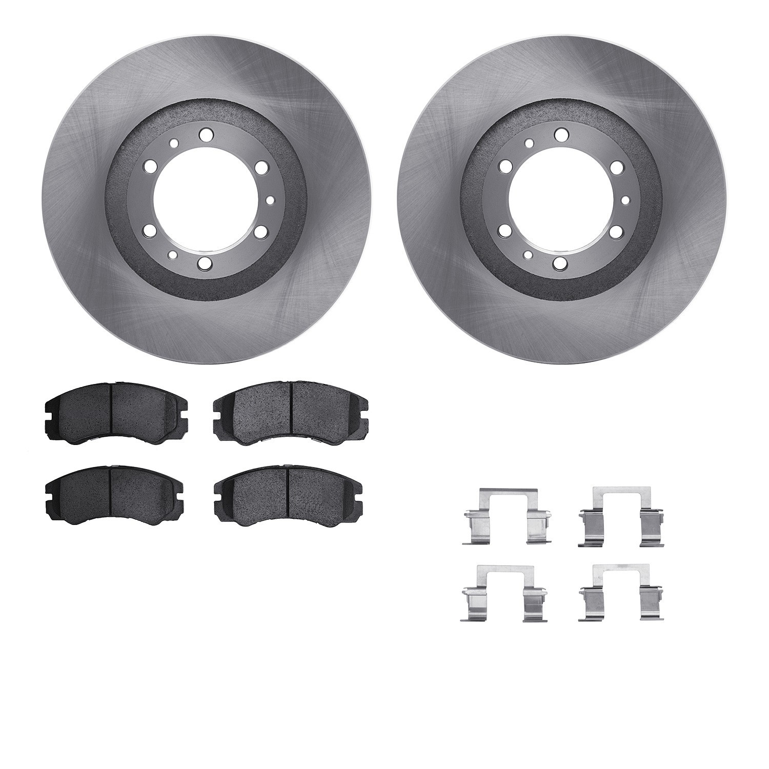 DYN 6512-37037 DFC Brake Rotor with 5000 Brake Pads and Hardware Kit