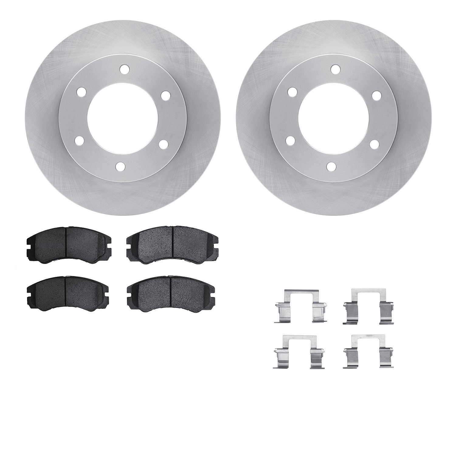 DYN 6512-37045 DFC Brake Rotor with 5000 Brake Pads and Hardware Kit