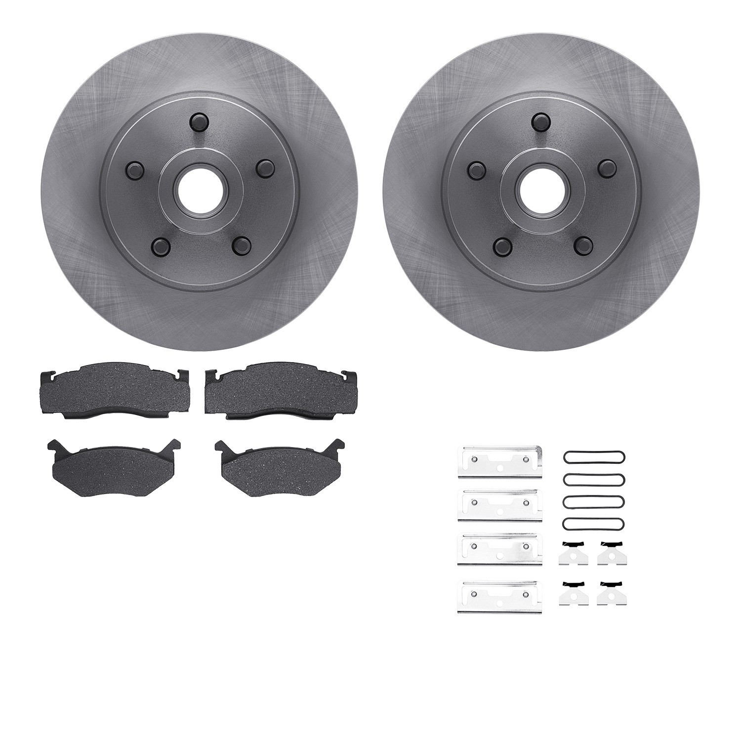 DYN 6512-39035 DFC Brake Rotor with 5000 Brake Pads and Hardware Kit