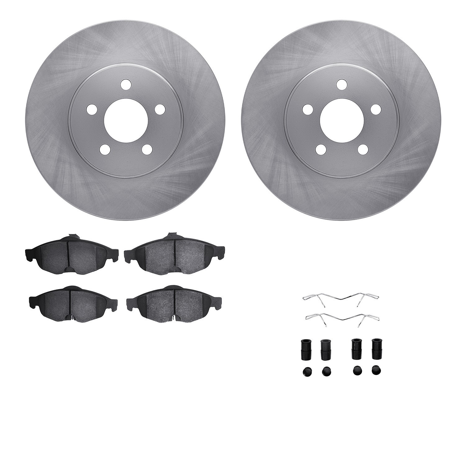 DYN 6512-39083 DFC Brake Rotor with 5000 Brake Pads and Hardware Kit
