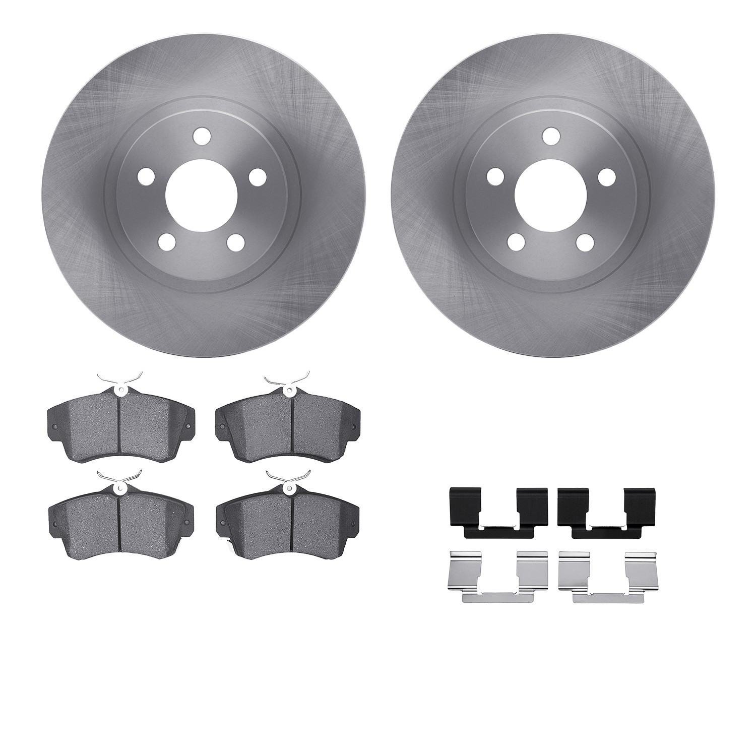 DYN-6512-39089 DFC Brake Rotor with 5000 Brake Pads and Hardware Kit