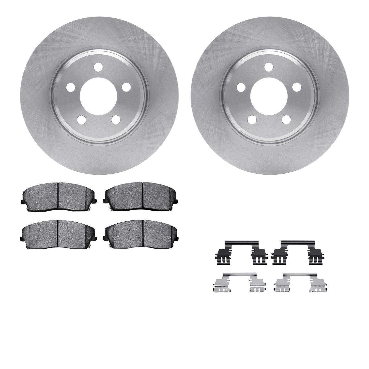 DYN-6512-39098 DFC Brake Rotor with 5000 Brake Pads and Hardware Kit