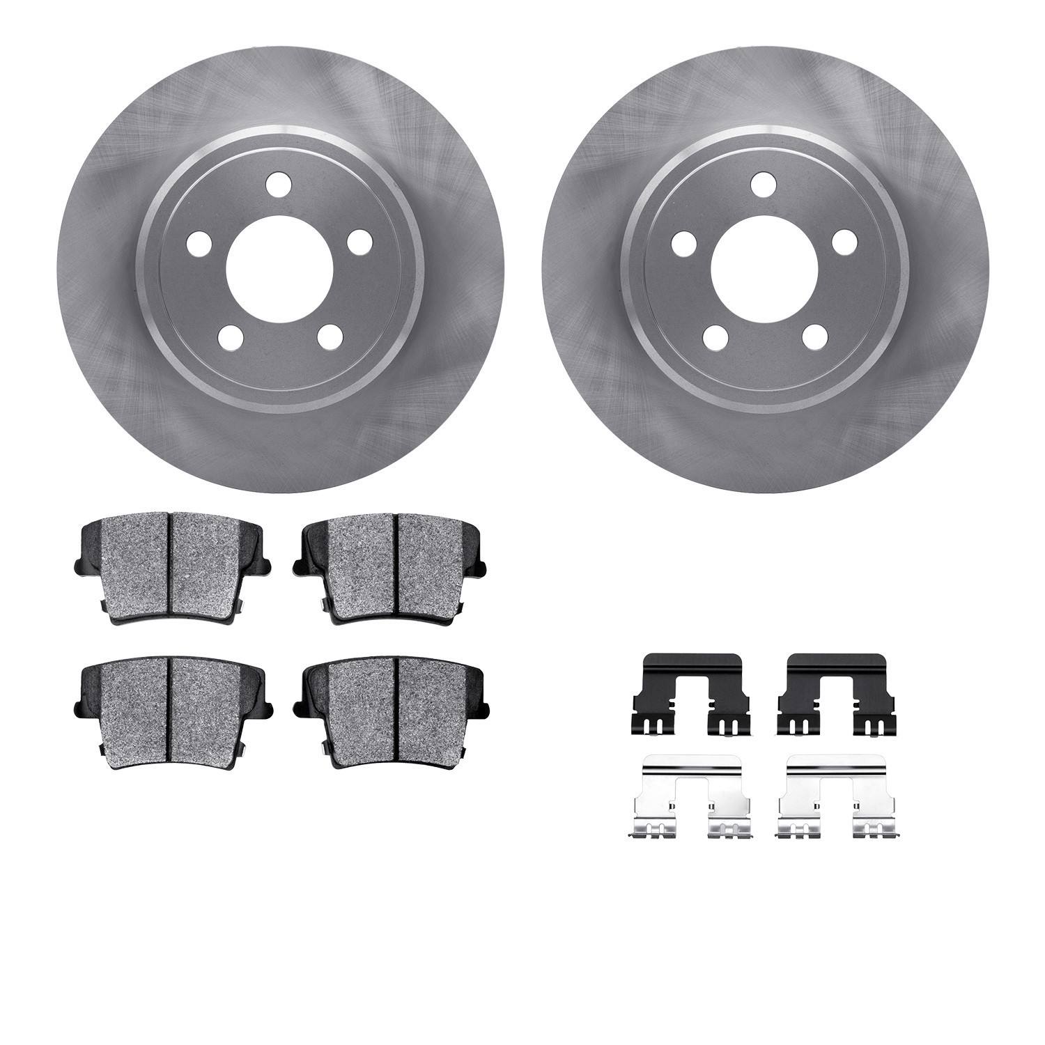 DYN 6512-39102 DFC Brake Rotor with 5000 Brake Pads and Hardware Kit