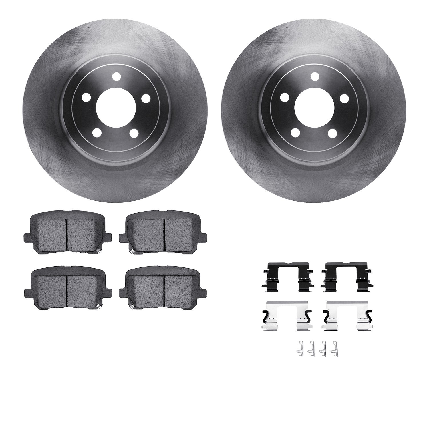 DYN 6512-39138 DFC Brake Rotor with 5000 Brake Pads and Hardware Kit