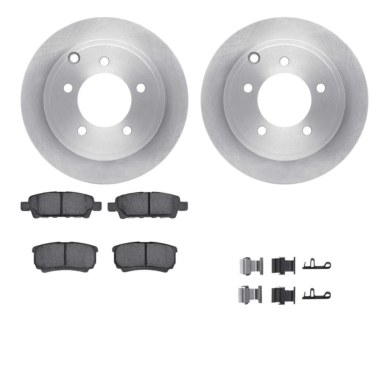DYN-6512-39143 DFC Brake Rotor with 5000 Brake Pads and Hardware Kit