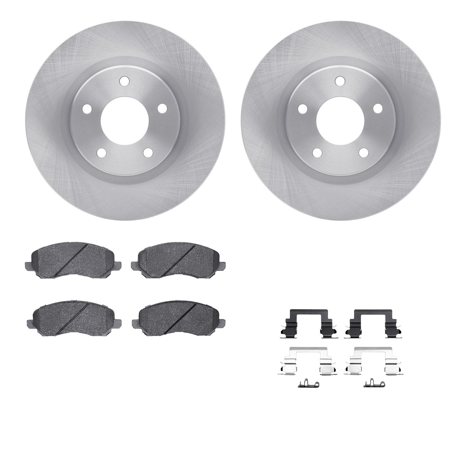 DYN-6512-39146 DFC Brake Rotor with 5000 Brake Pads and Hardware Kit