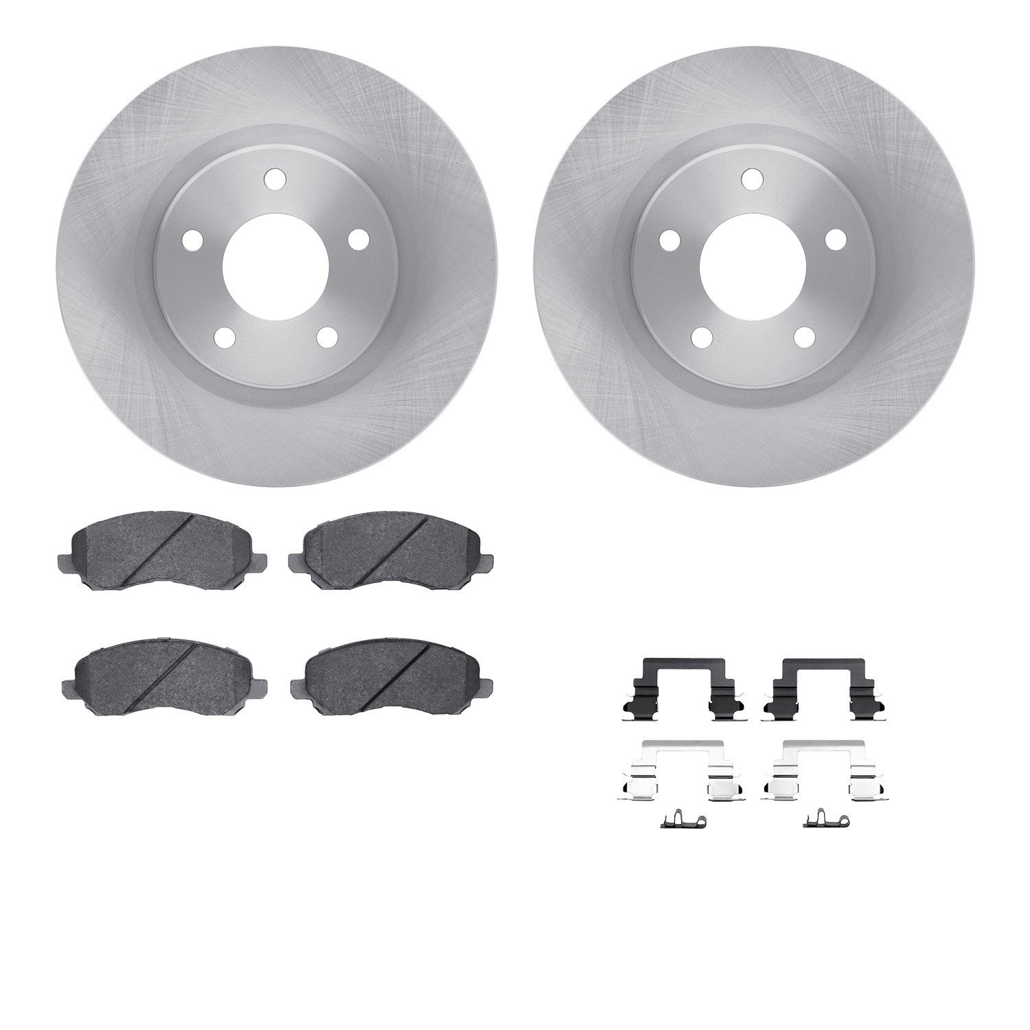 DYN-6512-39147 DFC Brake Rotor with 5000 Brake Pads and Hardware Kit