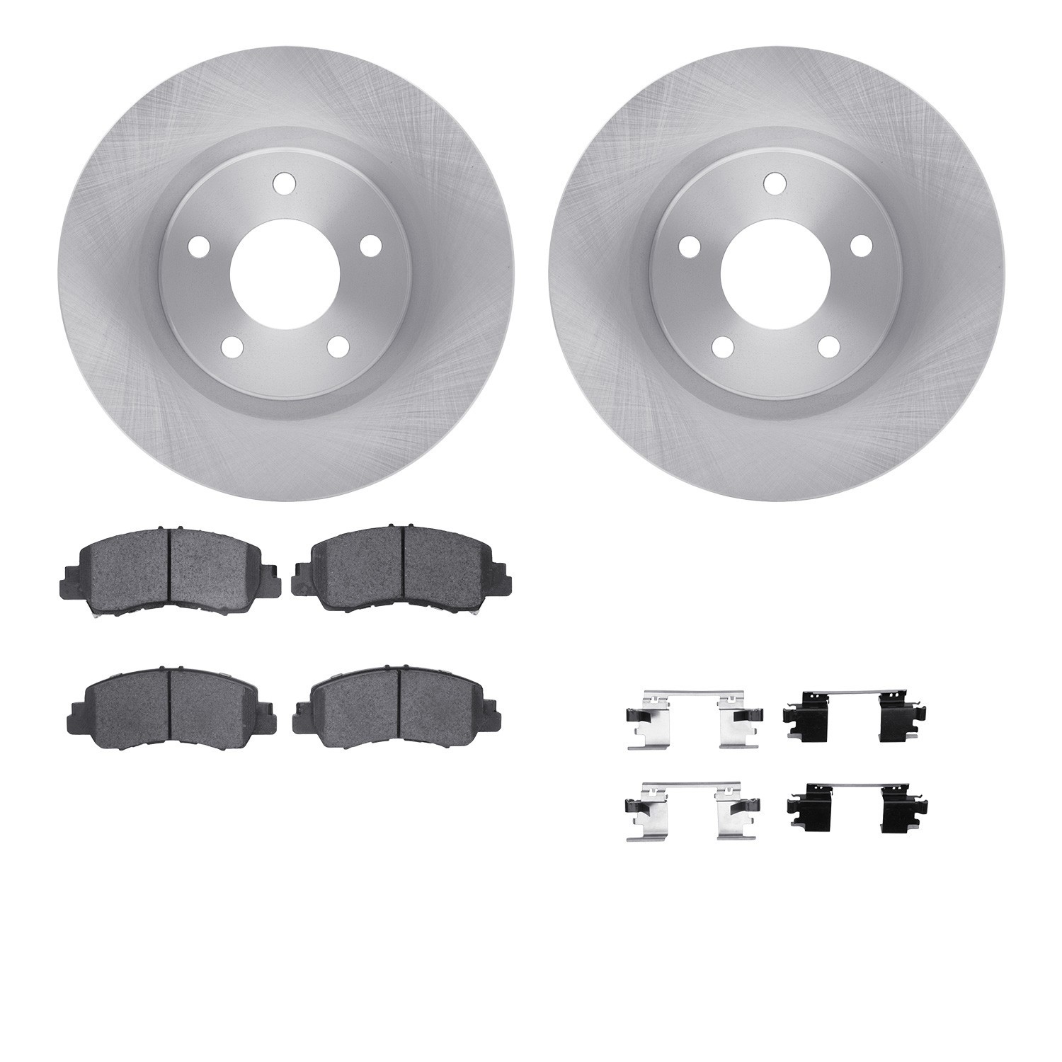 DYN 6512-39149 DFC Brake Rotor with 5000 Brake Pads and Hardware Kit