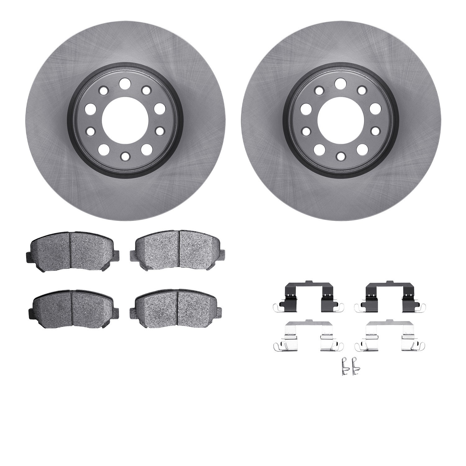 DYN 6512-39161 DFC Brake Rotor with 5000 Brake Pads and Hardware Kit