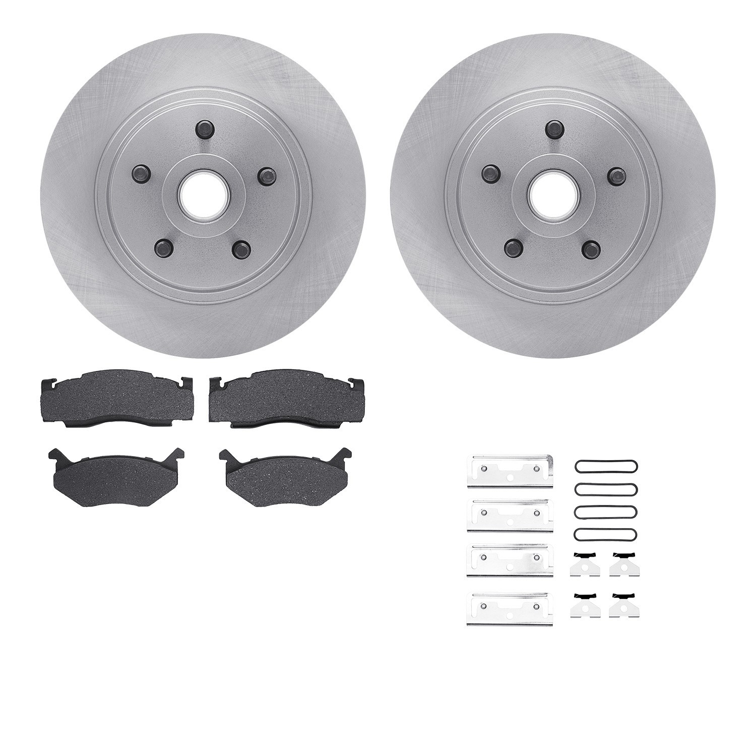 DYN 6512-40085 DFC Brake Rotor with 5000 Brake Pads and Hardware Kit
