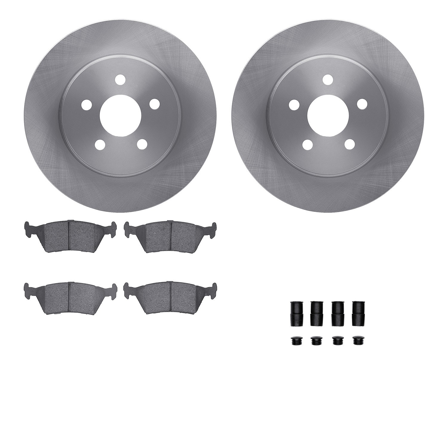 DYN 6512-40097 DFC Brake Rotor with 5000 Brake Pads and Hardware Kit