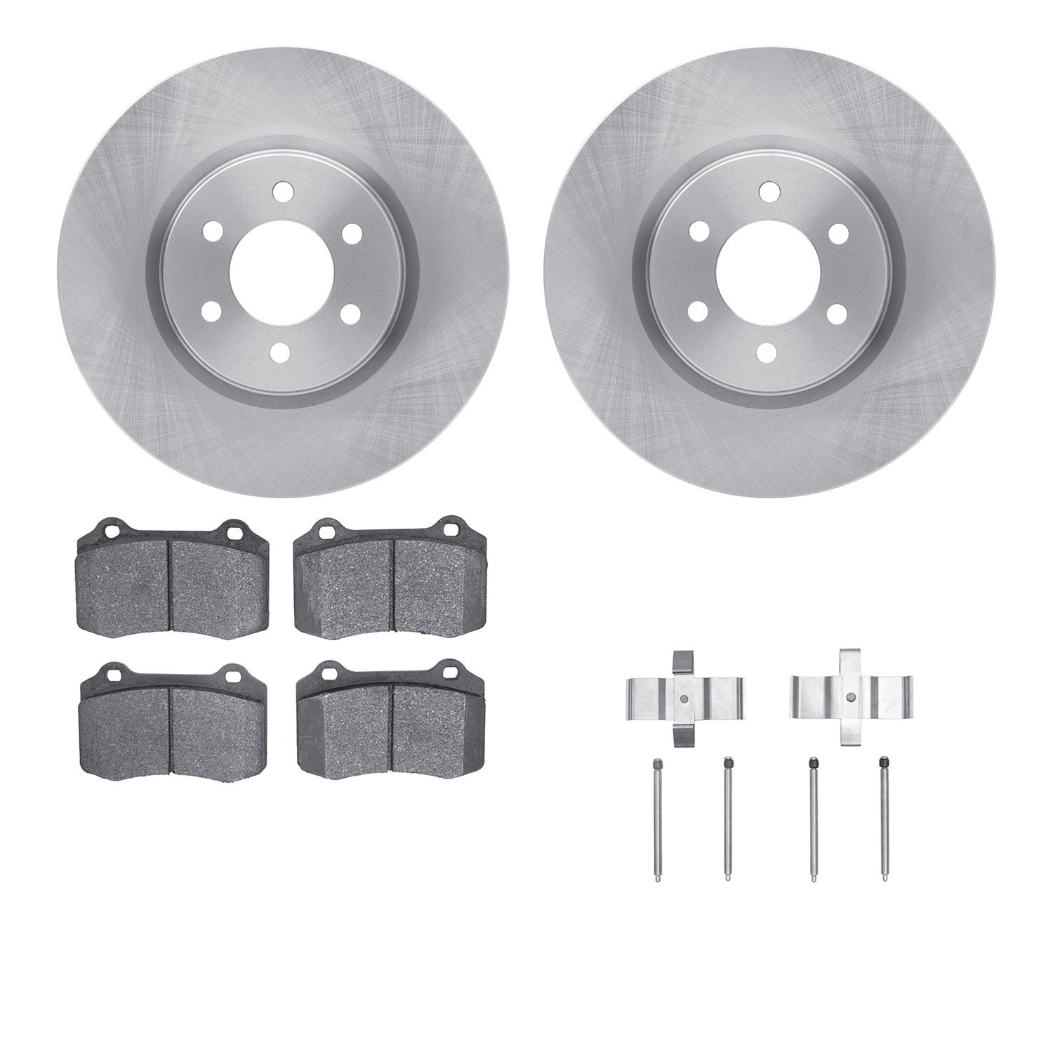 DYN 6512-40121 DFC Brake Rotor with 5000 Brake Pads and Hardware Kit