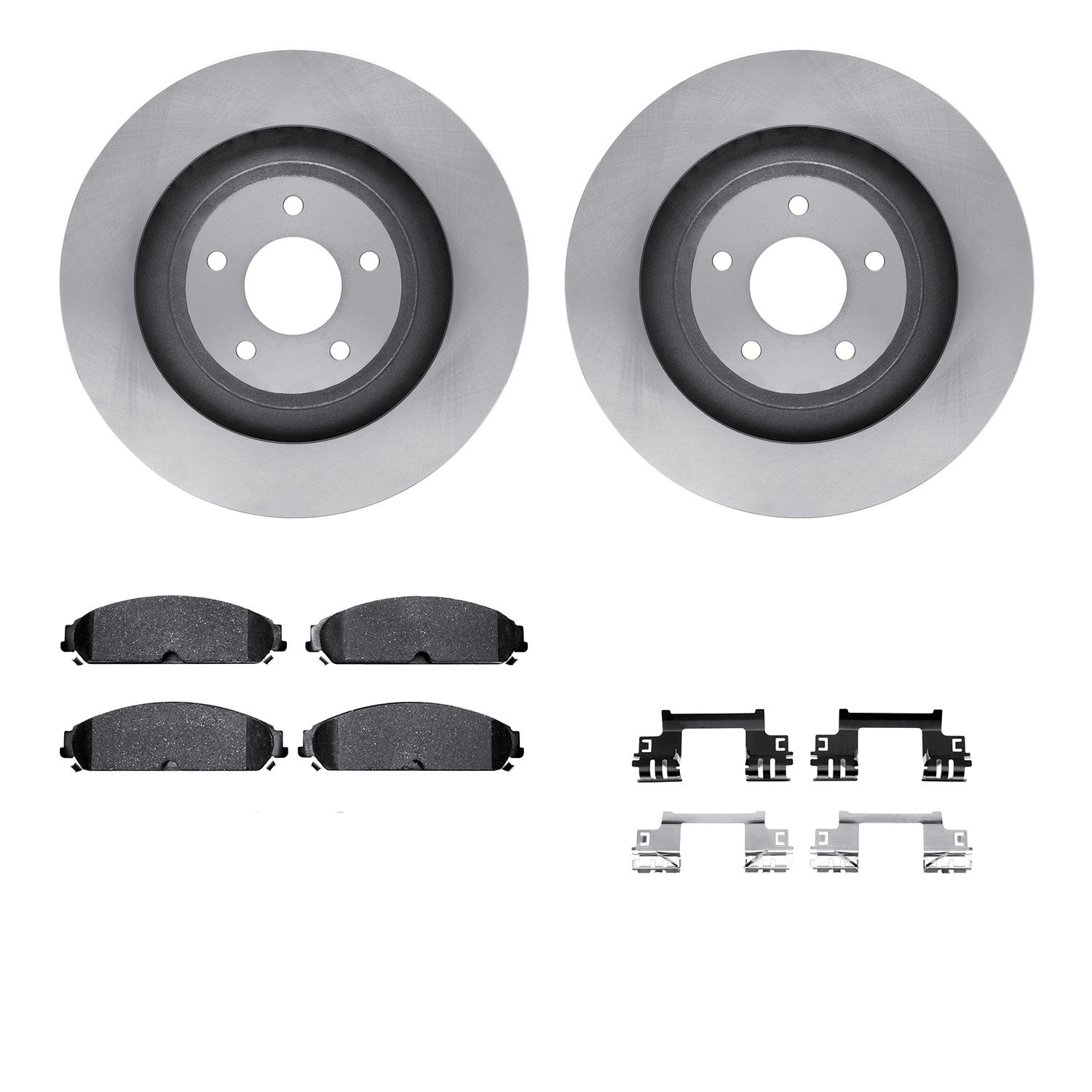 DYN 6512-40187 DFC Brake Rotor with 5000 Brake Pads and Hardware Kit