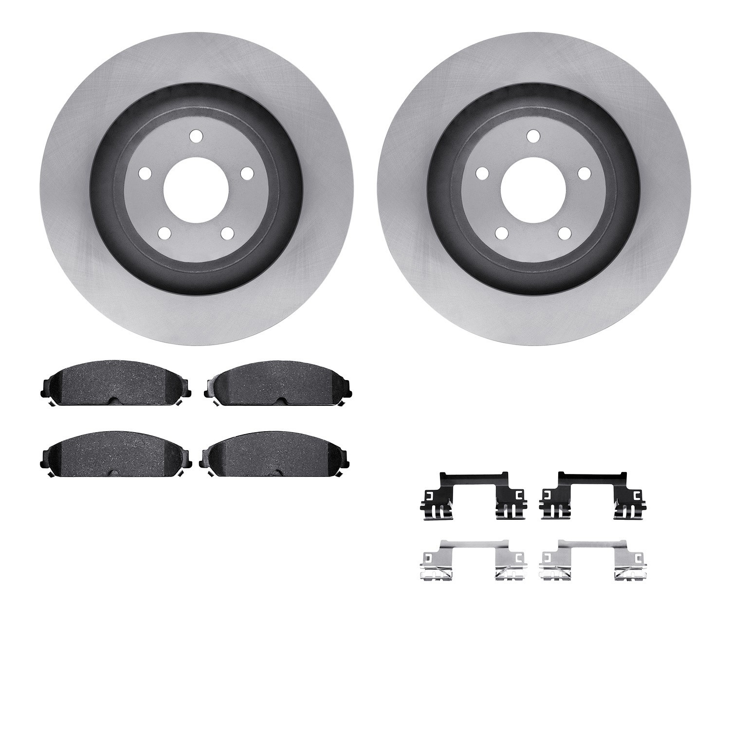DYN 6512-40188 DFC Brake Rotor with 5000 Brake Pads and Hardware Kit