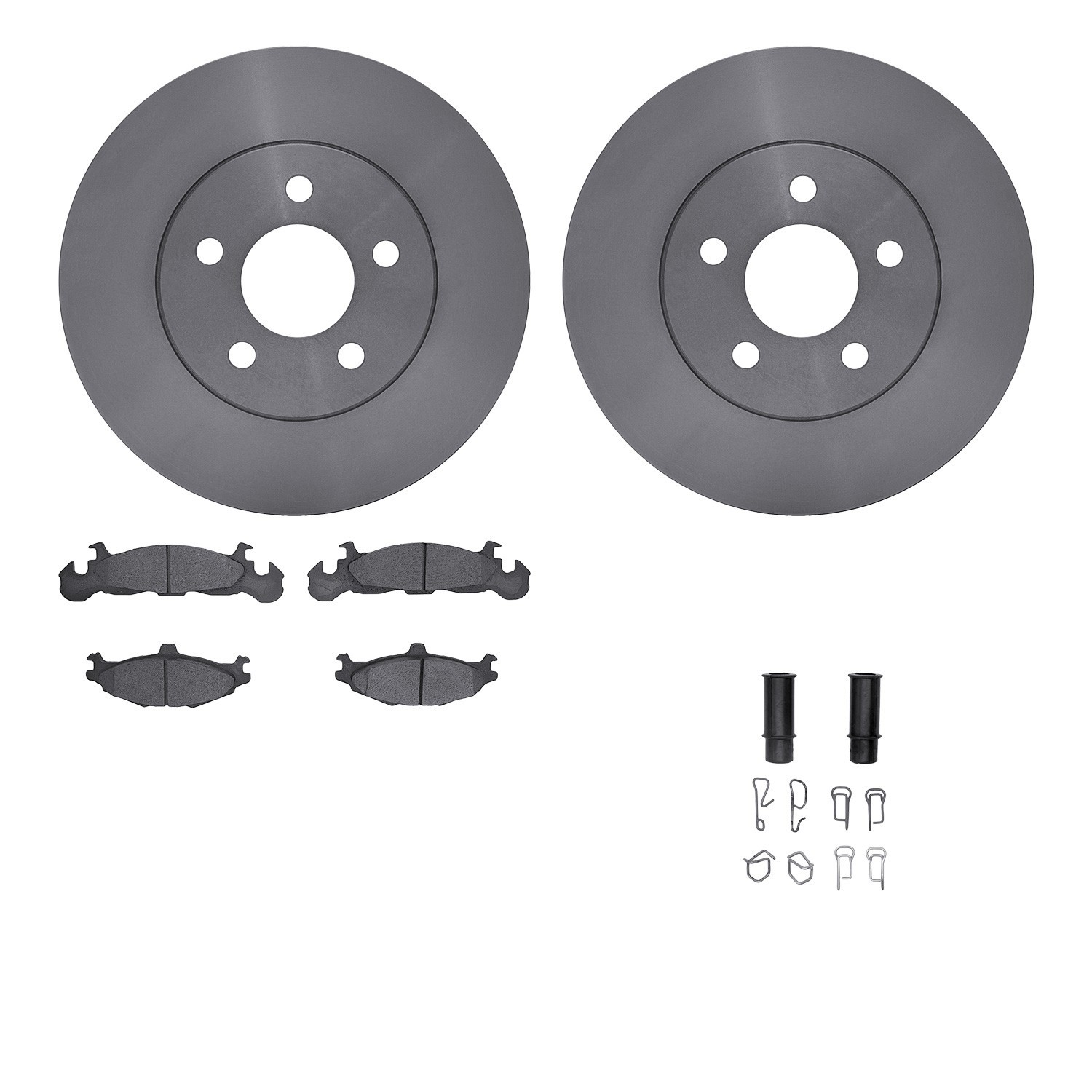 DYN 6512-40197 DFC Brake Rotor with 5000 Brake Pads and Hardware Kit
