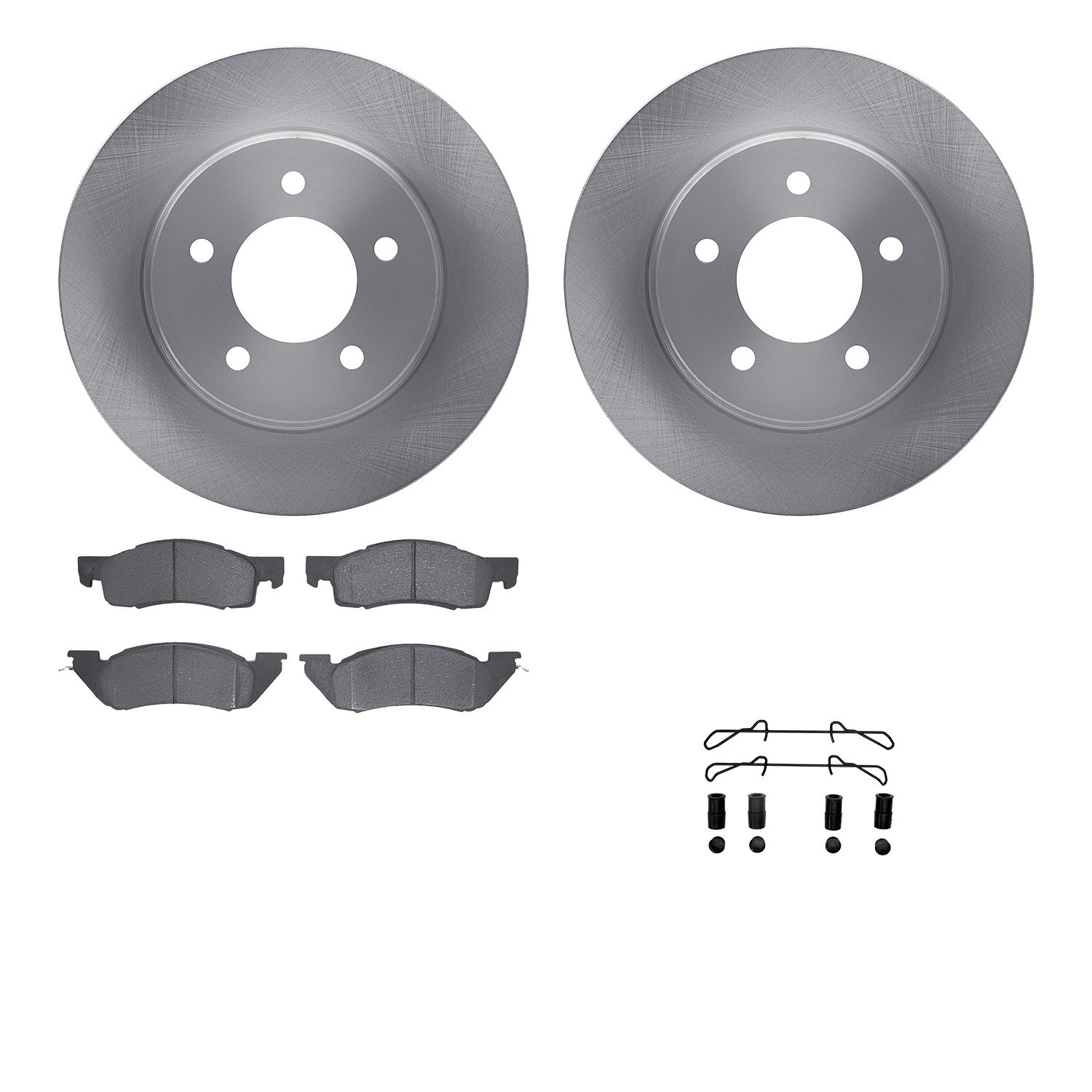 DYN 6512-40221 DFC Brake Rotor with 5000 Brake Pads and Hardware Kit