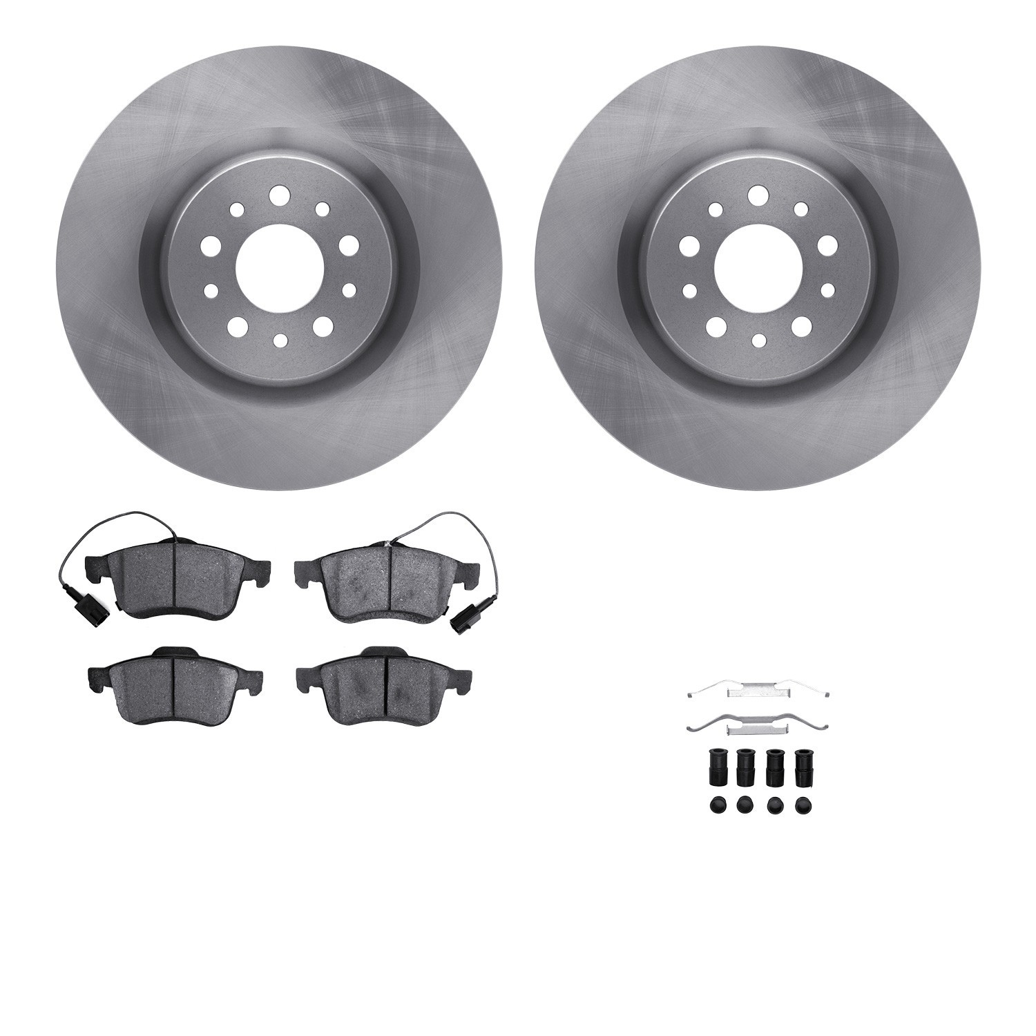 DYN 6512-40300 DFC Brake Rotor with 5000 Brake Pads and Hardware Kit