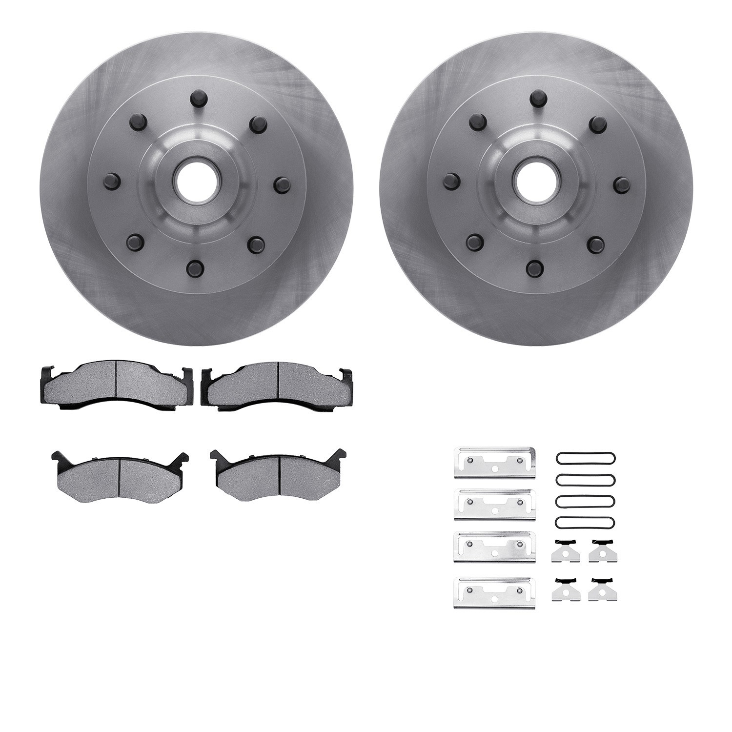 DYN 6512-40312 DFC Brake Rotor with 5000 Brake Pads and Hardware Kit