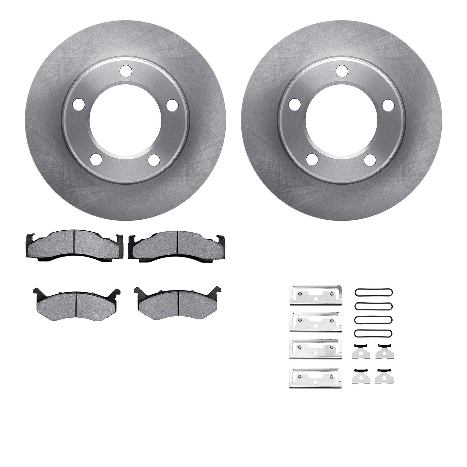 DYN-6512-40321 DFC Brake Rotor with 5000 Brake Pads and Hardware Kit
