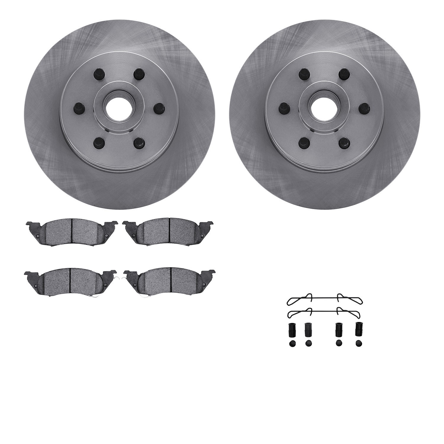 DYN 6512-40330 DFC Brake Rotor with 5000 Brake Pads and Hardware Kit