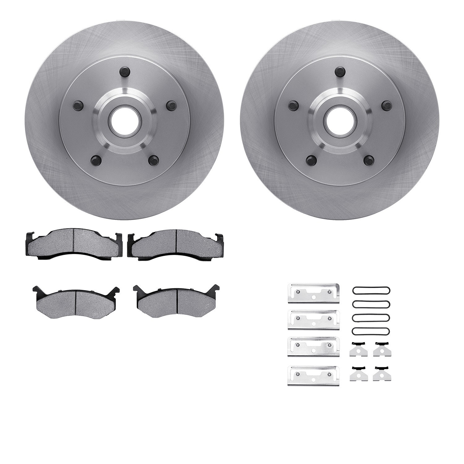 DYN 6512-40351 DFC Brake Rotor with 5000 Brake Pads and Hardware Kit