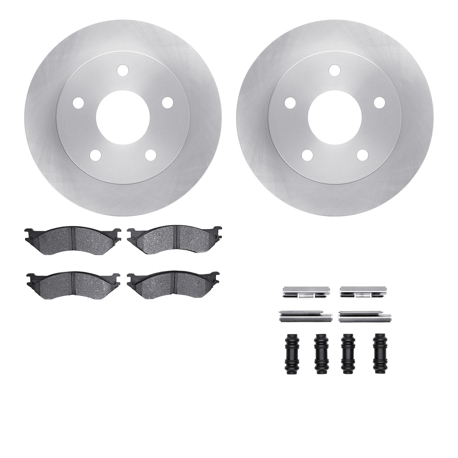 DYN 6512-40408 DFC Brake Rotor with 5000 Brake Pads and Hardware Kit