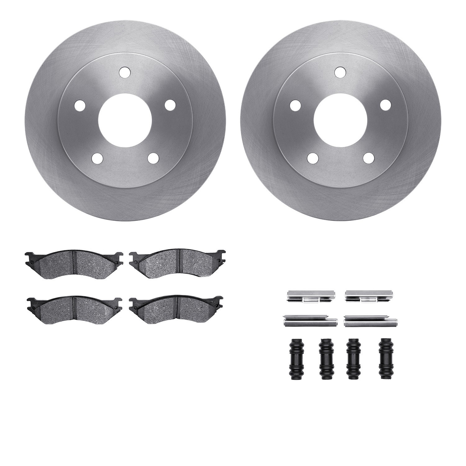 DYN 6512-40417 DFC Brake Rotor with 5000 Brake Pads and Hardware Kit