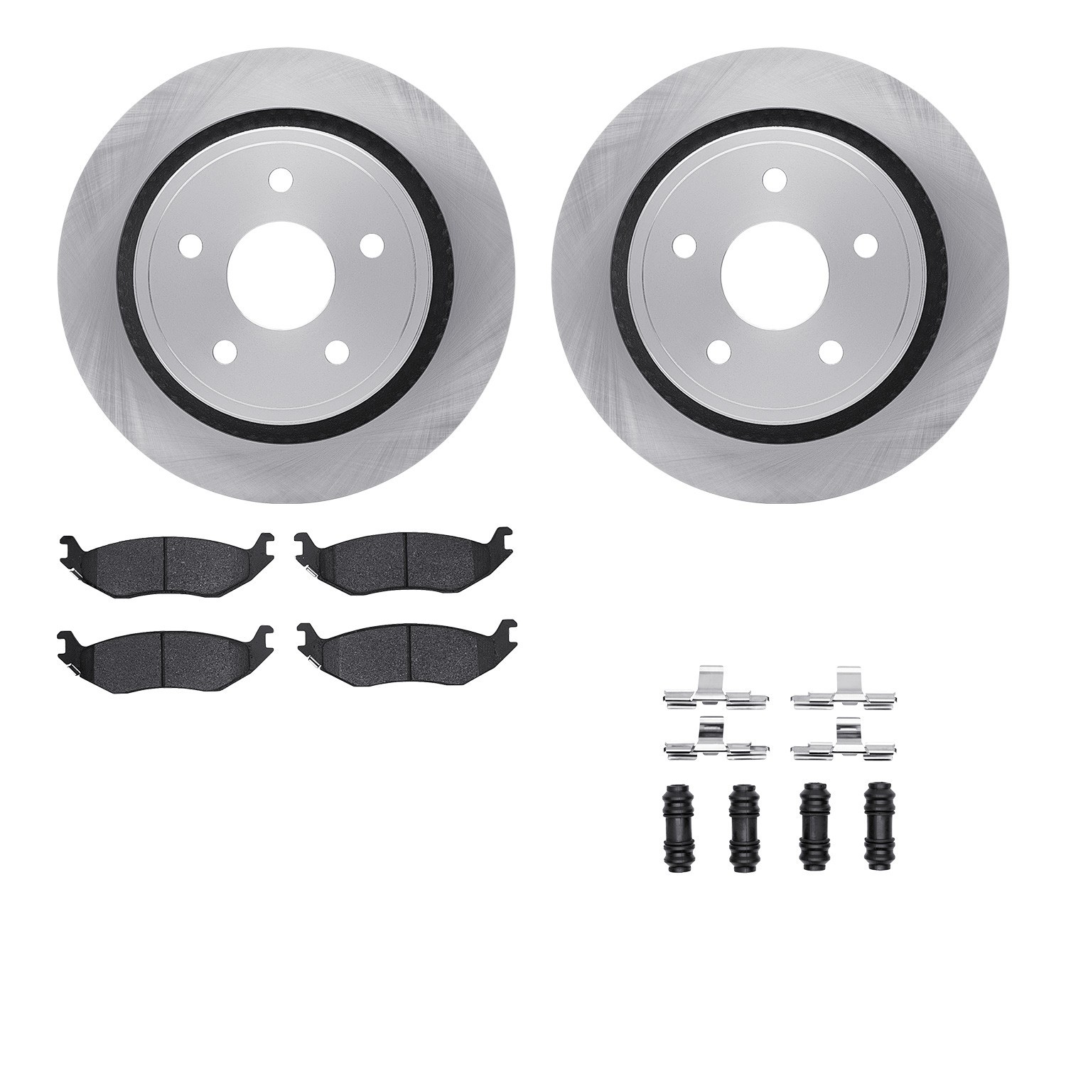 DYN-6512-40429 DFC Brake Rotor with 5000 Brake Pads and Hardware Kit