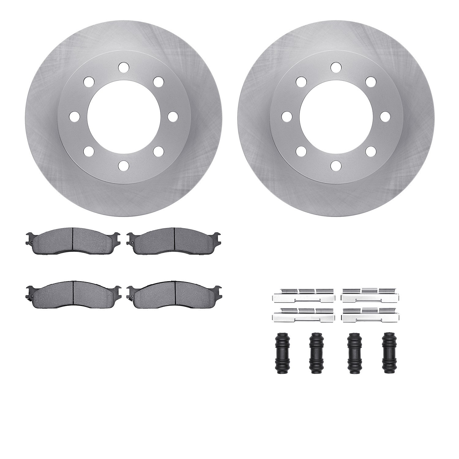 DYN 6512-40450 DFC Brake Rotor with 5000 Brake Pads and Hardware Kit