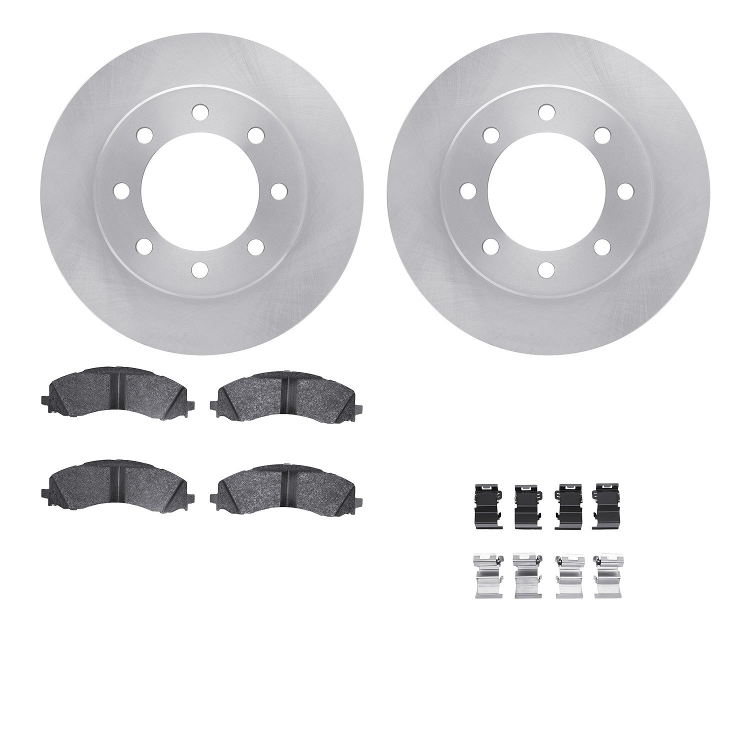 DYN-6512-40487 DFC Brake Rotor with 5000 Brake Pads and Hardware Kit