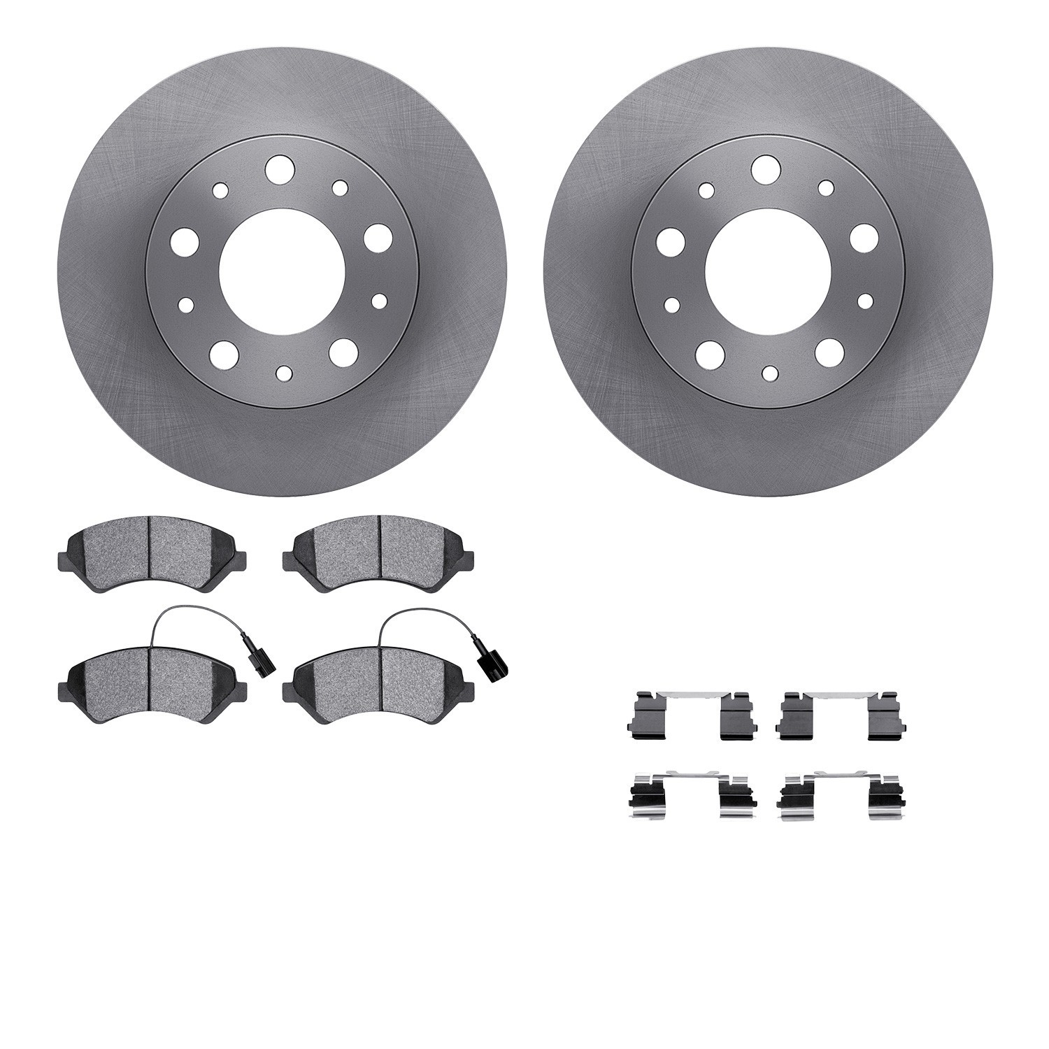 DYN-6512-40499 DFC Brake Rotor with 5000 Brake Pads and Hardware Kit