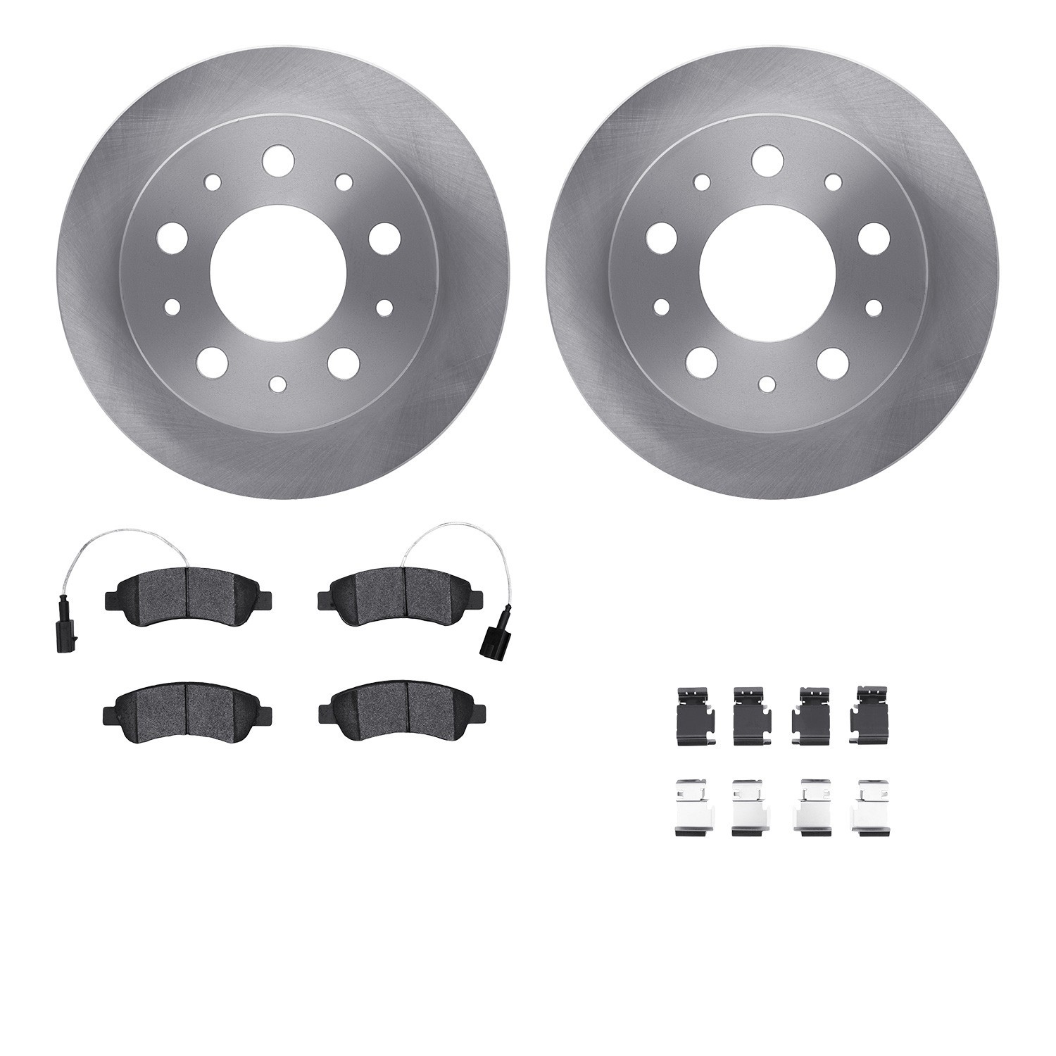 DYN 6512-40504 DFC Brake Rotor with 5000 Brake Pads and Hardware Kit