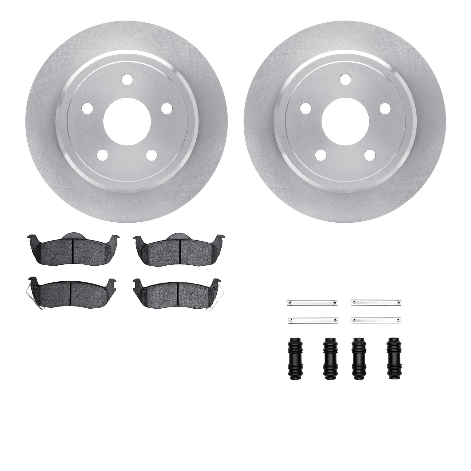 DYN-6512-42046 DFC Brake Rotor with 5000 Brake Pads and Hardware Kit