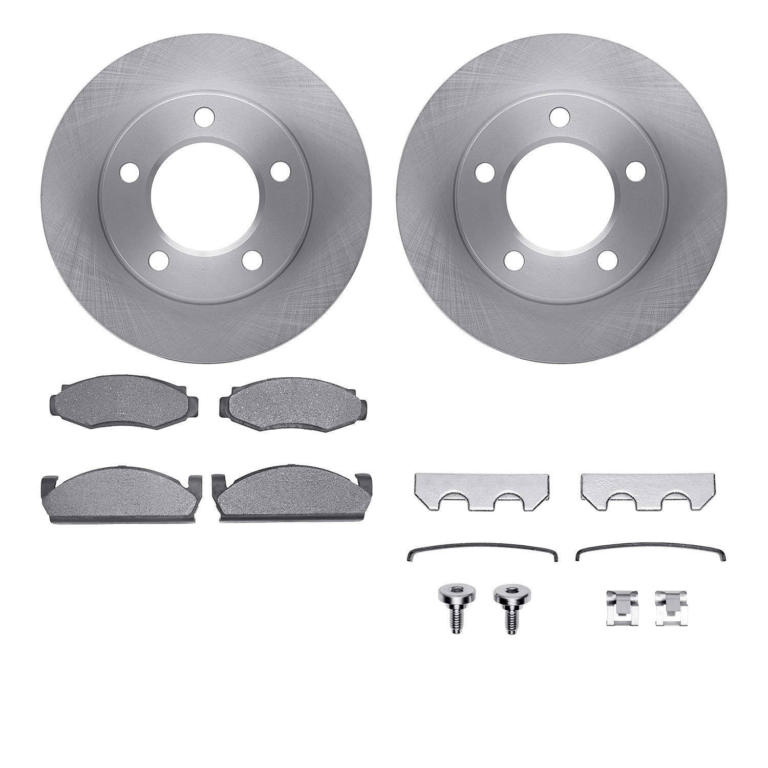DYN 6512-42068 DFC Brake Rotor with 5000 Brake Pads and Hardware Kit