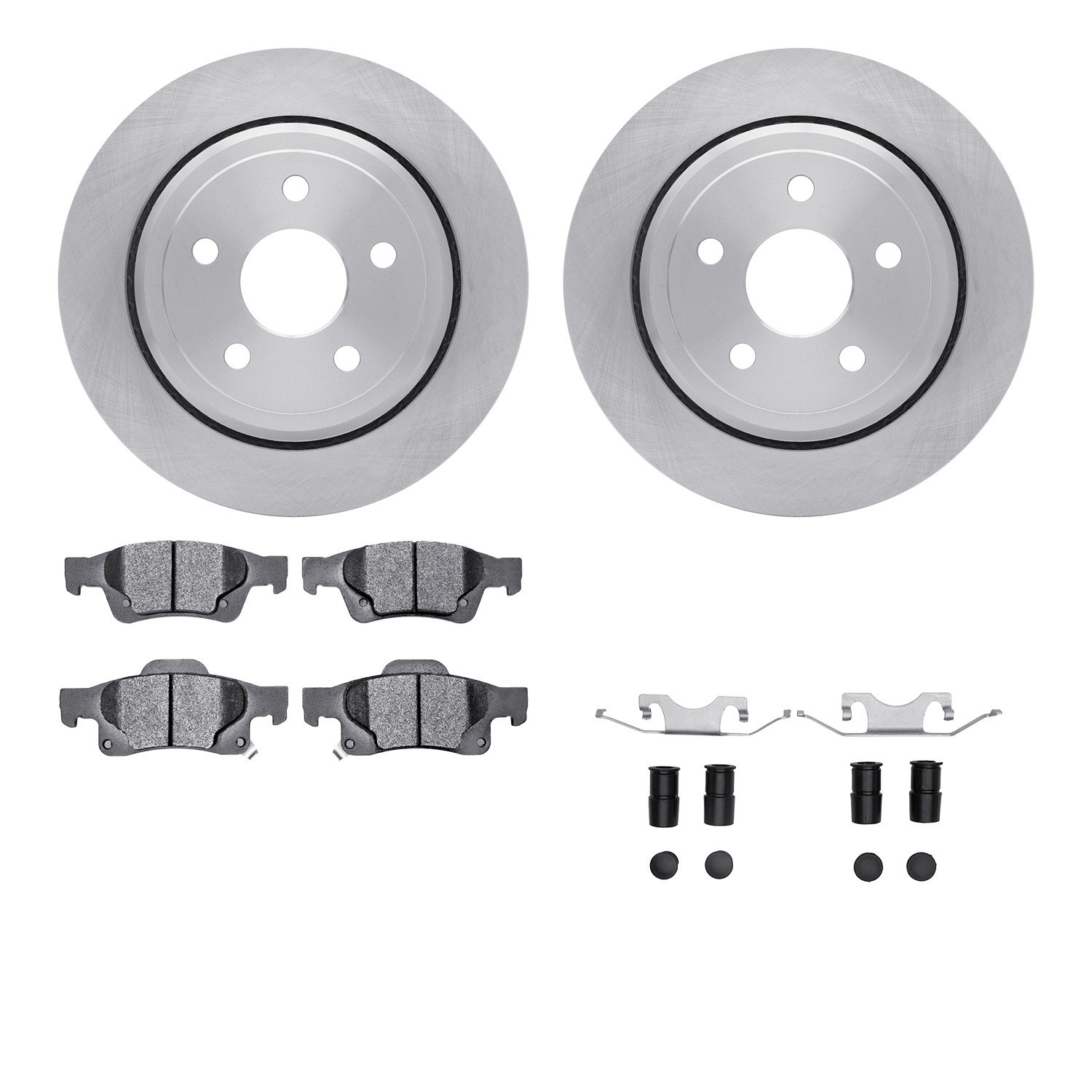 DYN 6512-42071 DFC Brake Rotor with 5000 Brake Pads and Hardware Kit