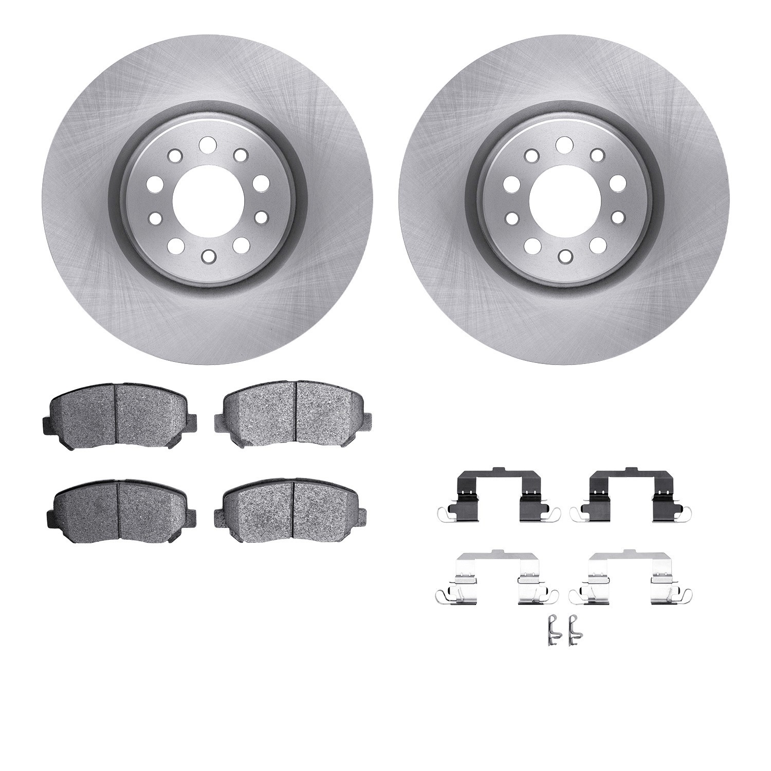 DYN 6512-42111 DFC Brake Rotor with 5000 Brake Pads and Hardware Kit