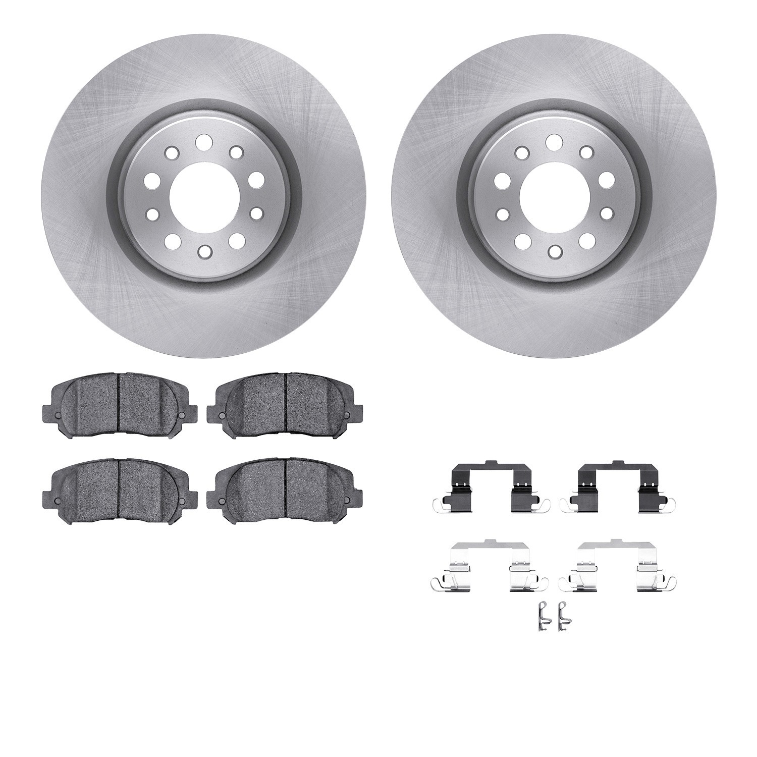 DYN 6512-42112 DFC Brake Rotor with 5000 Brake Pads and Hardware Kit