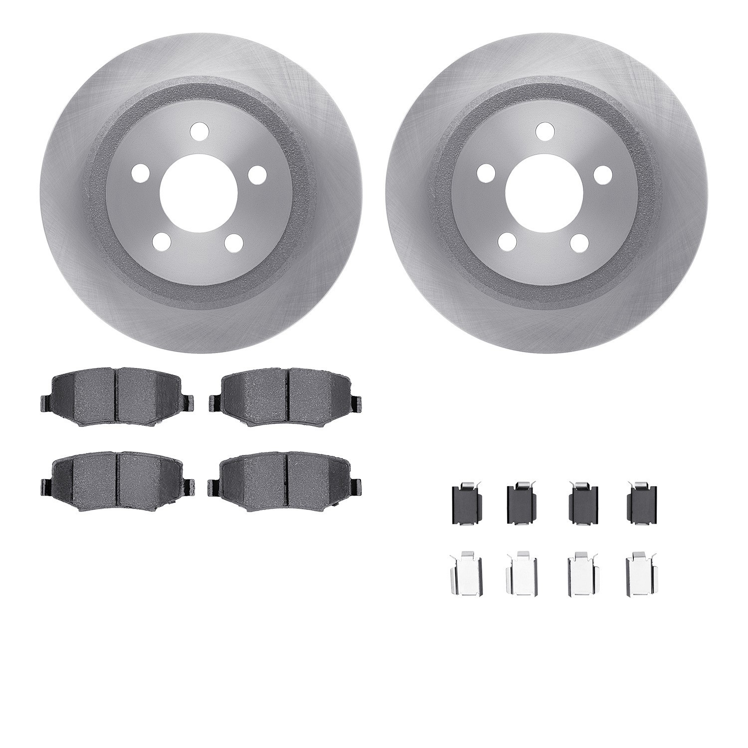 DYN 6512-42147 DFC Brake Rotor with 5000 Brake Pads and Hardware Kit