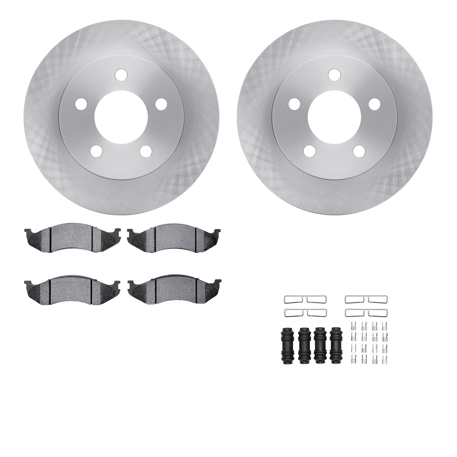 DYN 6512-42162 DFC Brake Rotor with 5000 Brake Pads and Hardware Kit