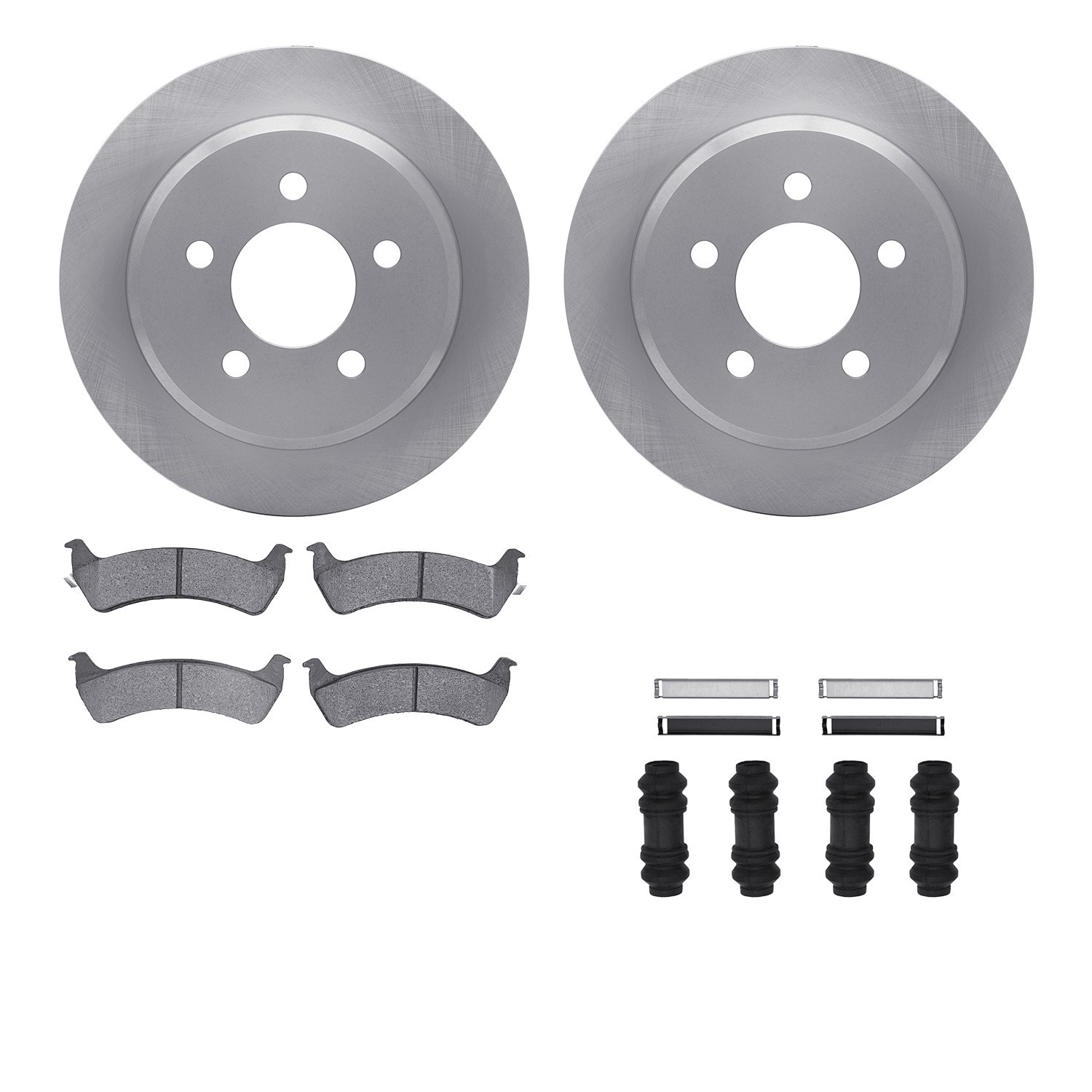 DYN 6512-42168 DFC Brake Rotor with 5000 Brake Pads and Hardware Kit