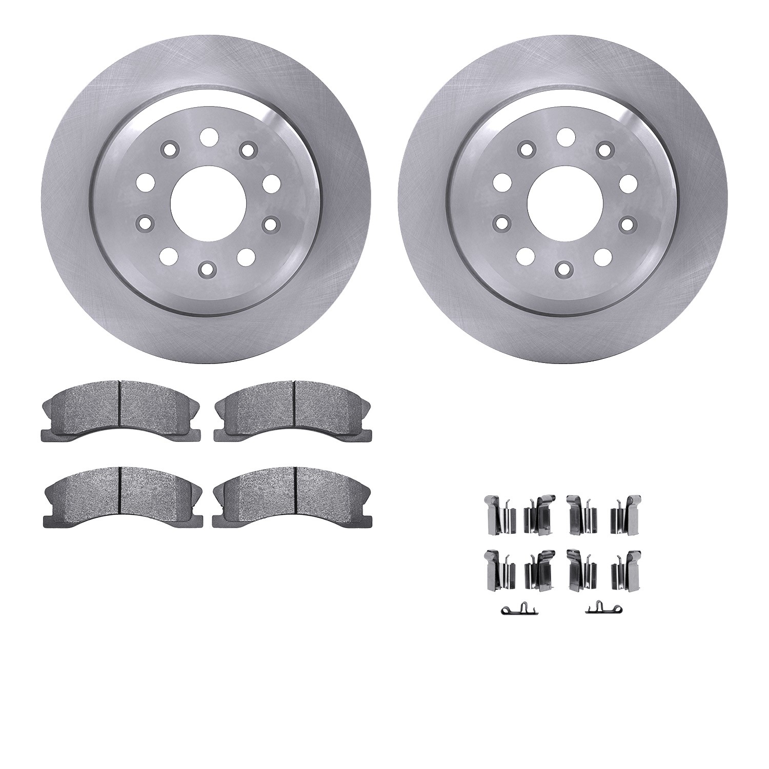 DYN 6512-42178 DFC Brake Rotor with 5000 Brake Pads and Hardware Kit