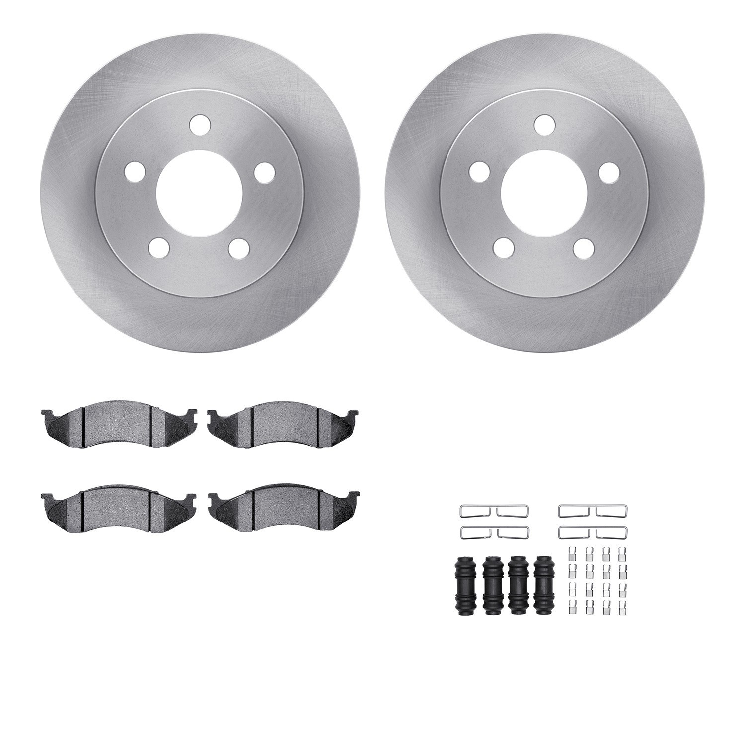 DYN-6512-42187 DFC Brake Rotor with 5000 Brake Pads and Hardware Kit