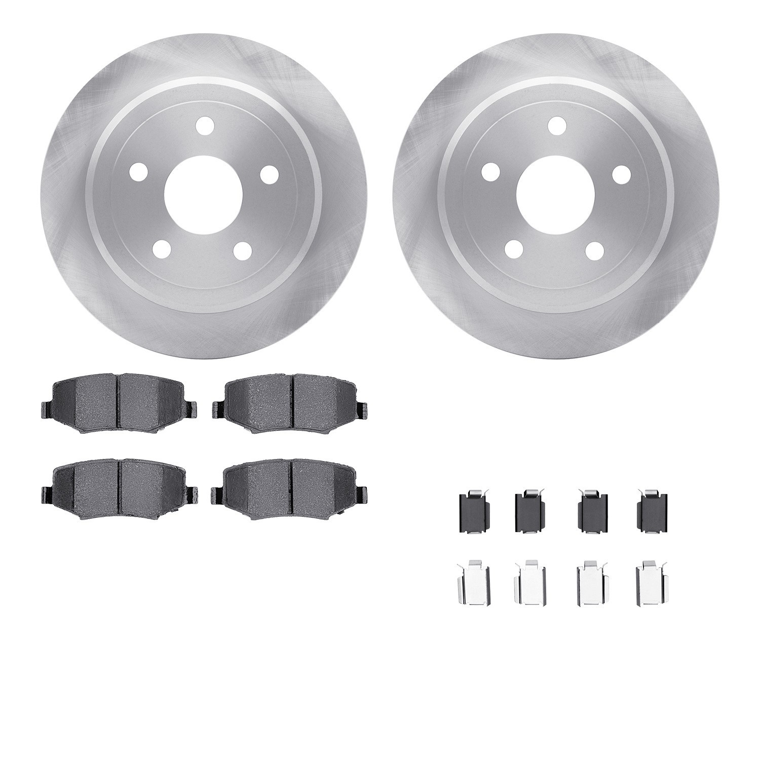 DYN-6512-42198 DFC Brake Rotor with 5000 Brake Pads and Hardware Kit