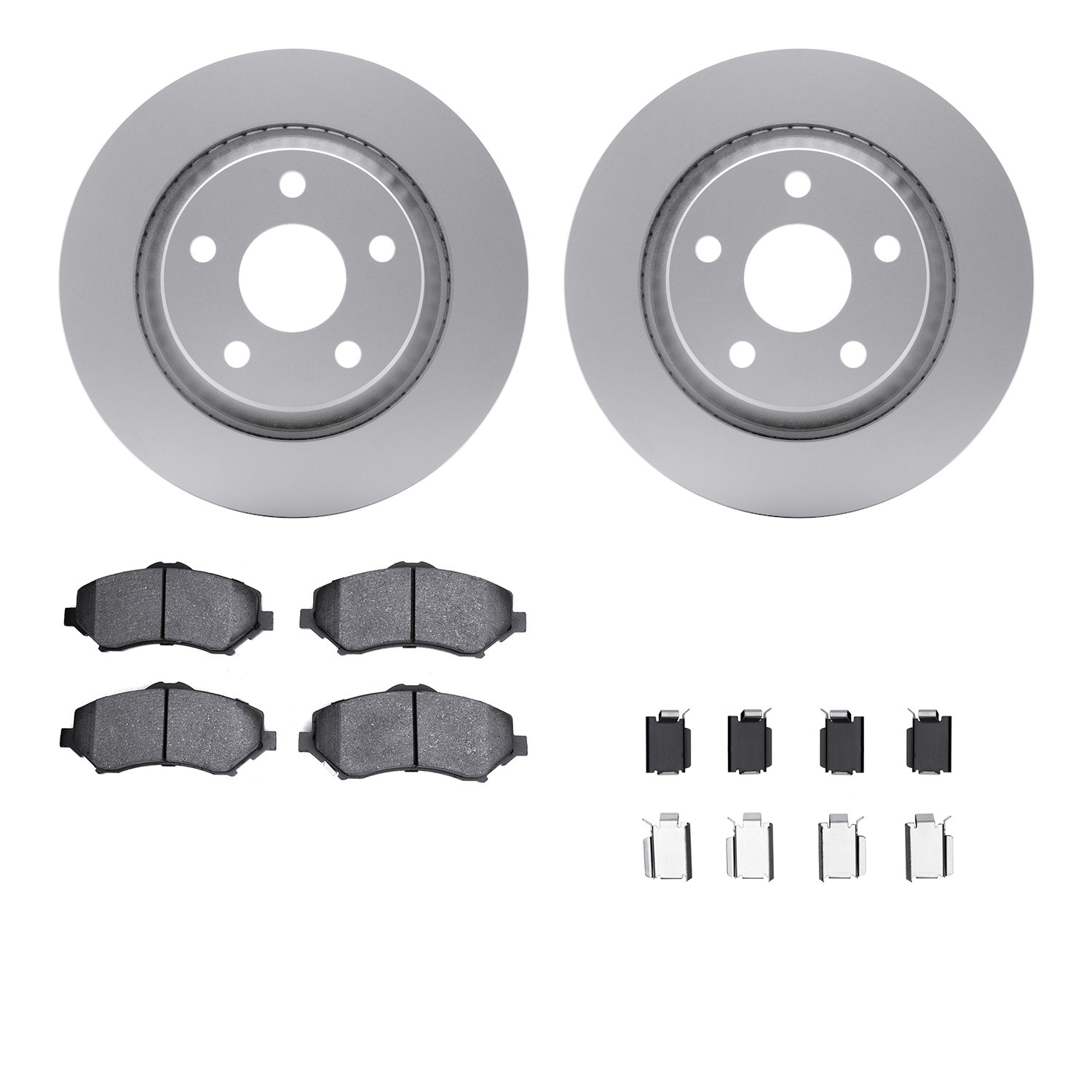 DYN-6512-42220 DFC Brake Rotor with 5000 Brake Pads and Hardware Kit