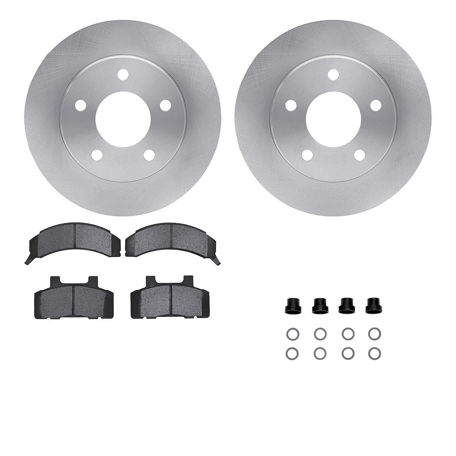 DYN 6512-45055 DFC Brake Rotor with 5000 Brake Pads and Hardware Kit